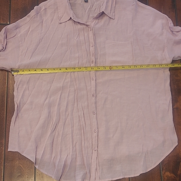 Torrid Lavender Lightweight Button-Up Shirt Size 2 (2X) - Picture 7 of 9